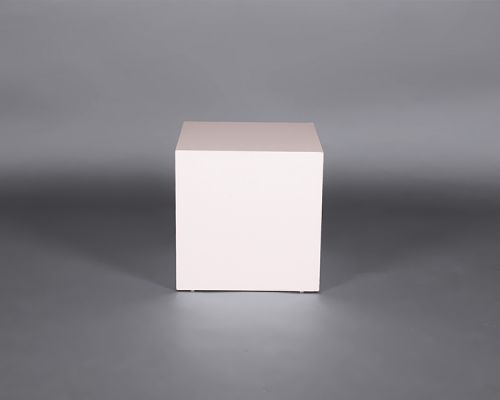 White Satin Cube Coffee Table