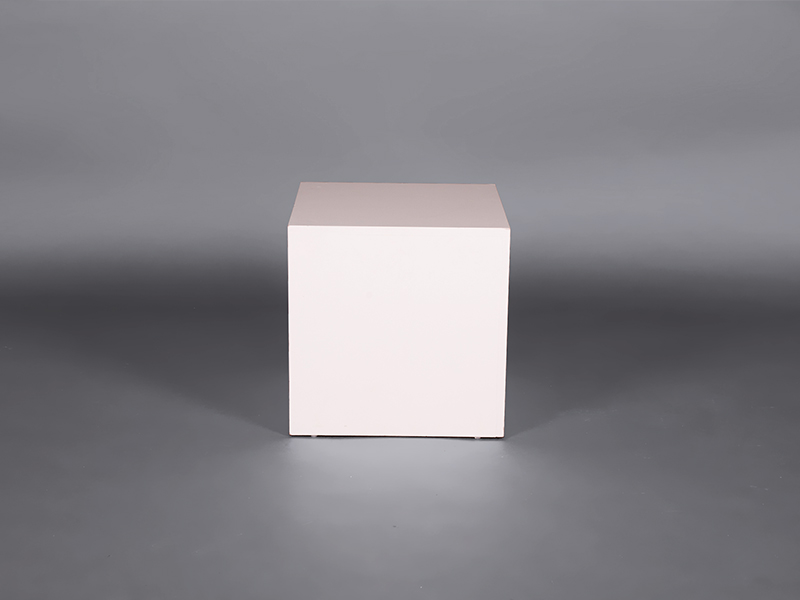 White Satin Cube Coffee Table