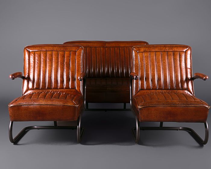 Aviator vintage leather sofa