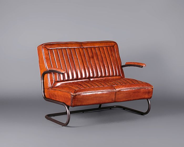 Aviator vintage leather sofa