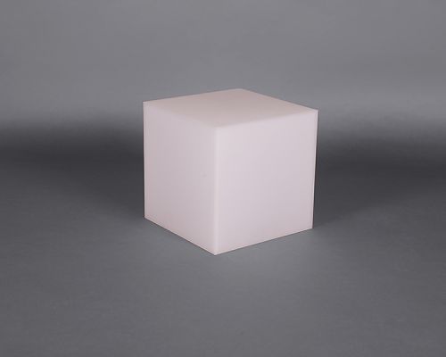 White Satin Cube Coffee Table