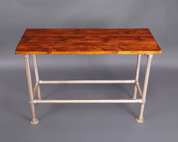 Pipe and Wood High Drinks Table