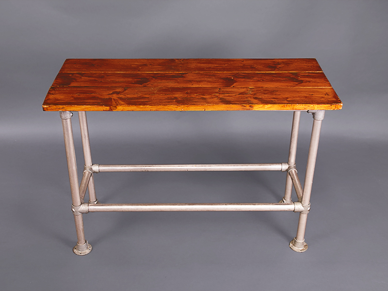 Pipe and Wood High Drinks Table