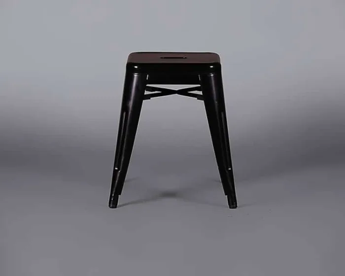 Metal Low Stool – Black