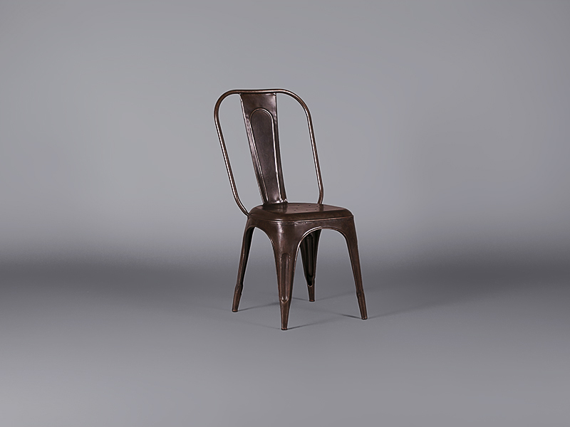 Industrial Chair – Burnished Steel