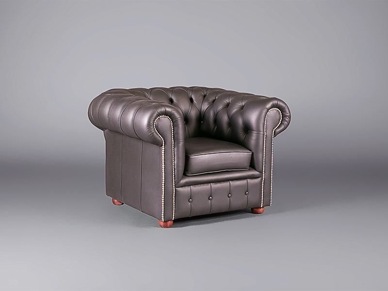 Chesterfield Club Armchair – Black