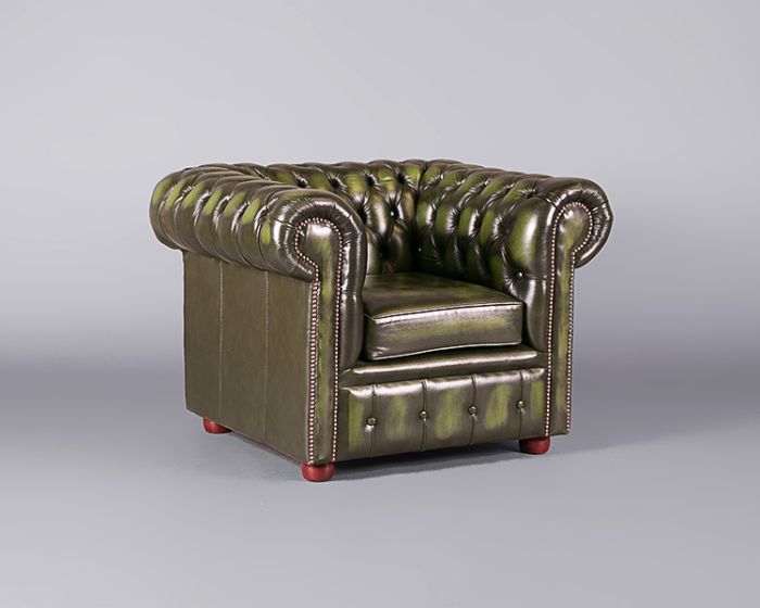 Chesterfield Club Armchair – Green