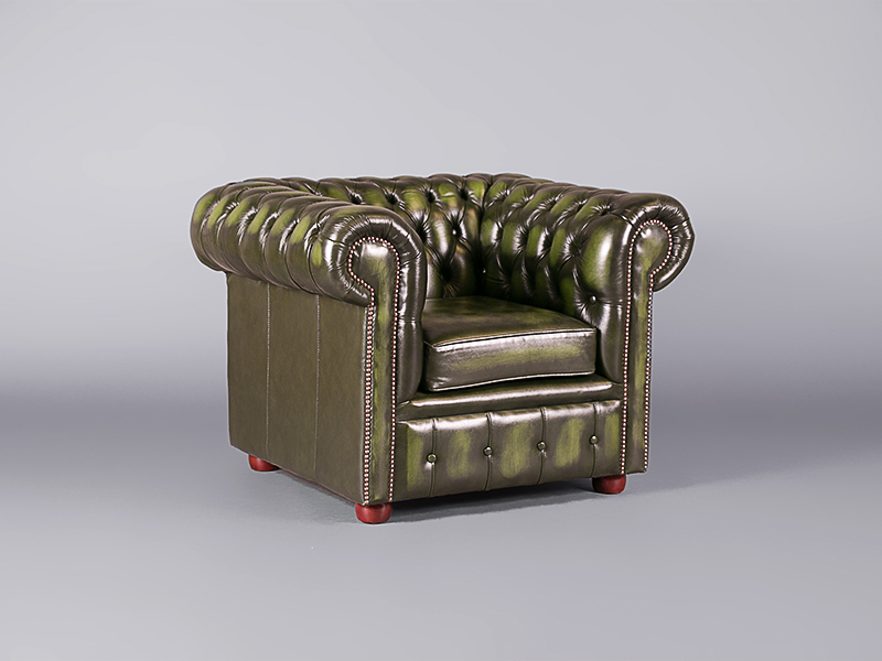 Chesterfield Club Armchair – Green