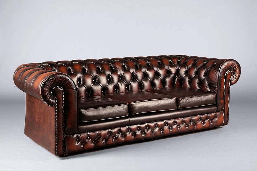 3 Seater Chesterfield – Brown