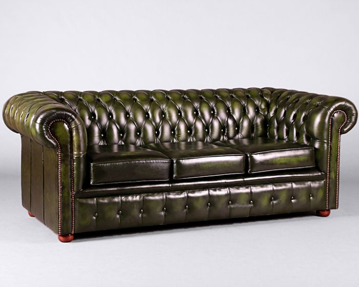 3 Seater Chesterfield – Green