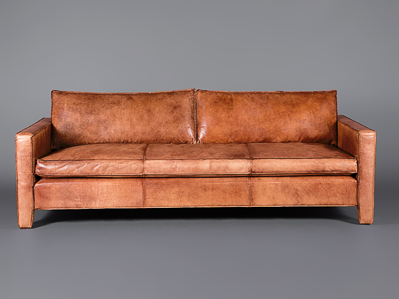 Italian Leather Tan 3 Seater Sofa
