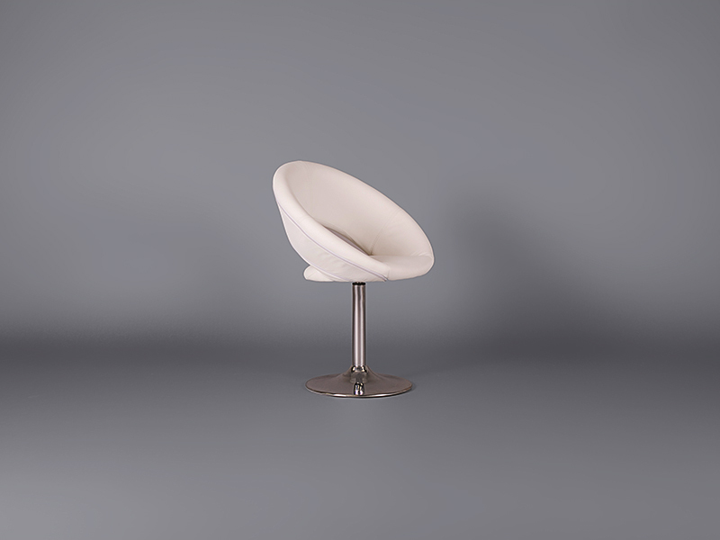 White Retro Circles Chair