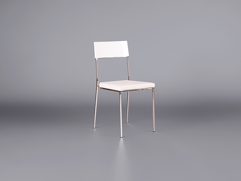 White Highgloss Stacking Chairs