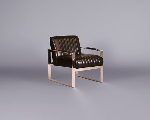 Tourino Black Leather Armchair