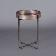 Black round tray table – small
