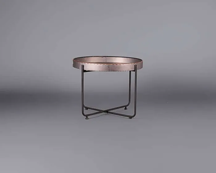 Black round tray table – Large