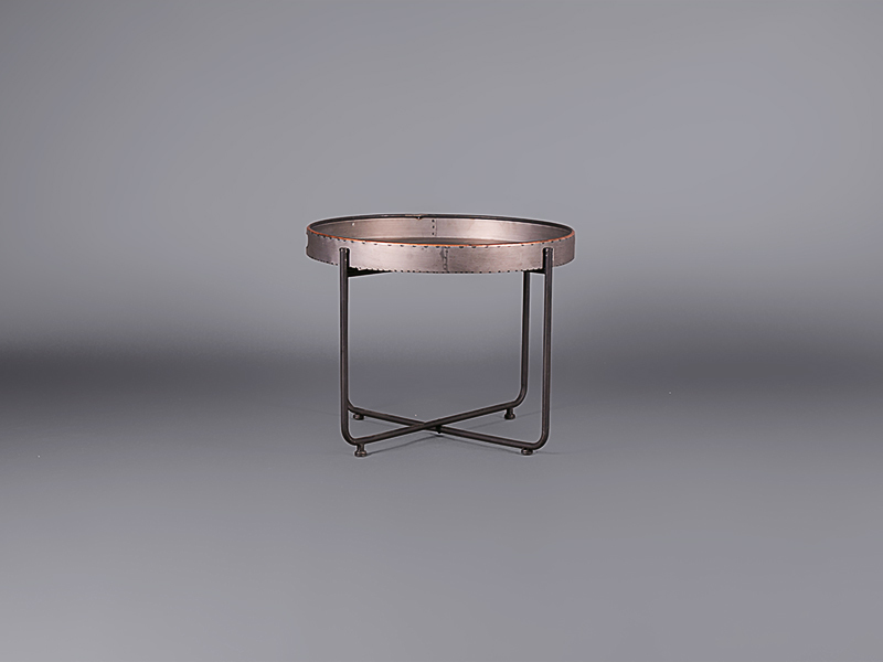 Black round tray table – Large