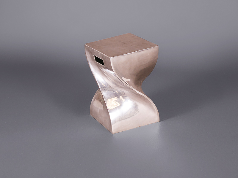 Silver Tone Twist Table/Stool