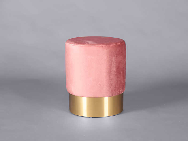 Velvet Low Stool – Blush