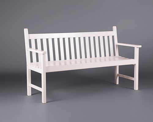 White Garden Bench
