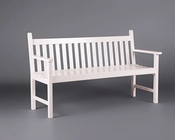 White Garden Bench