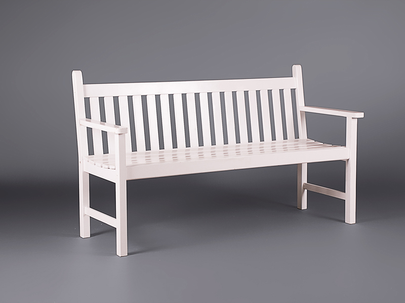 White Garden Bench