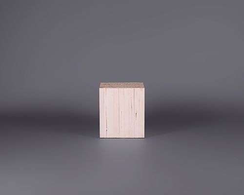 Whitewash Bamboo Cube