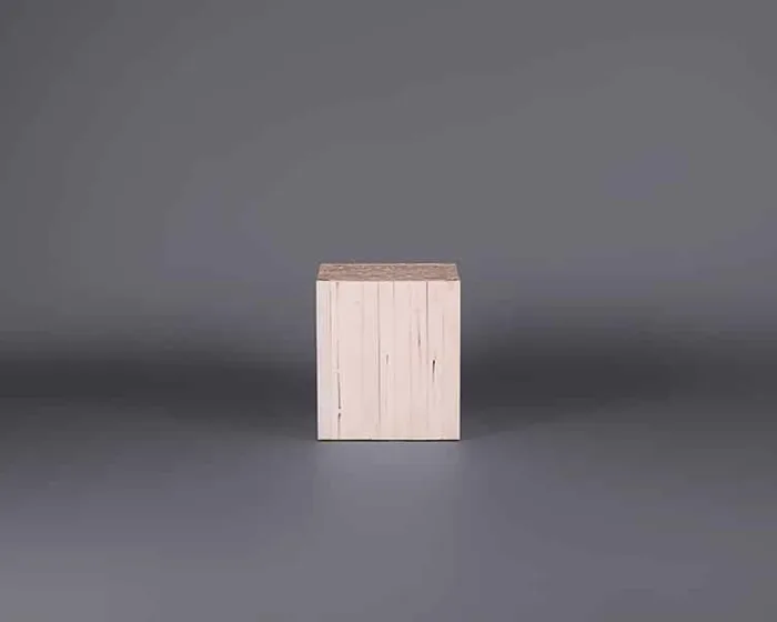 Whitewash Bamboo Cube