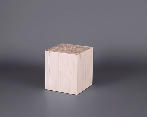 Whitewash Bamboo Cube