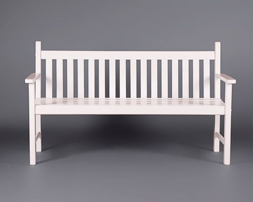 White Garden Bench