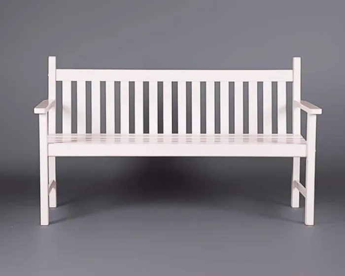 White Garden Bench