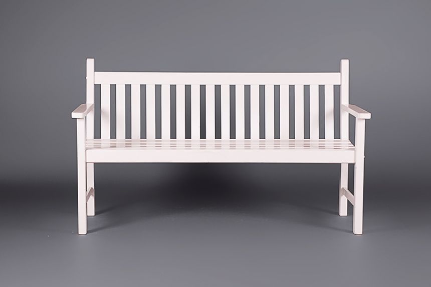 White Garden Bench