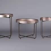 Black round tray table – small
