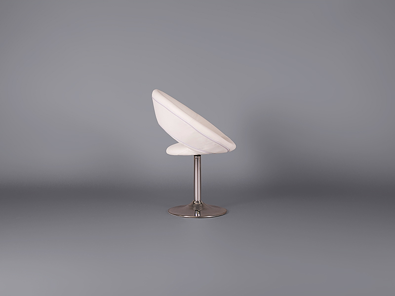 White Retro Circles Chair