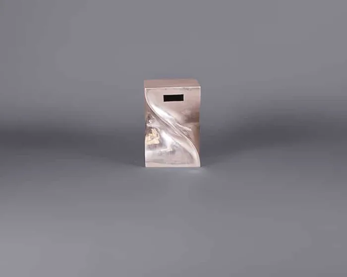 Silver Tone Twist Table/Stool