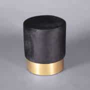 Velvet Low Stool Black