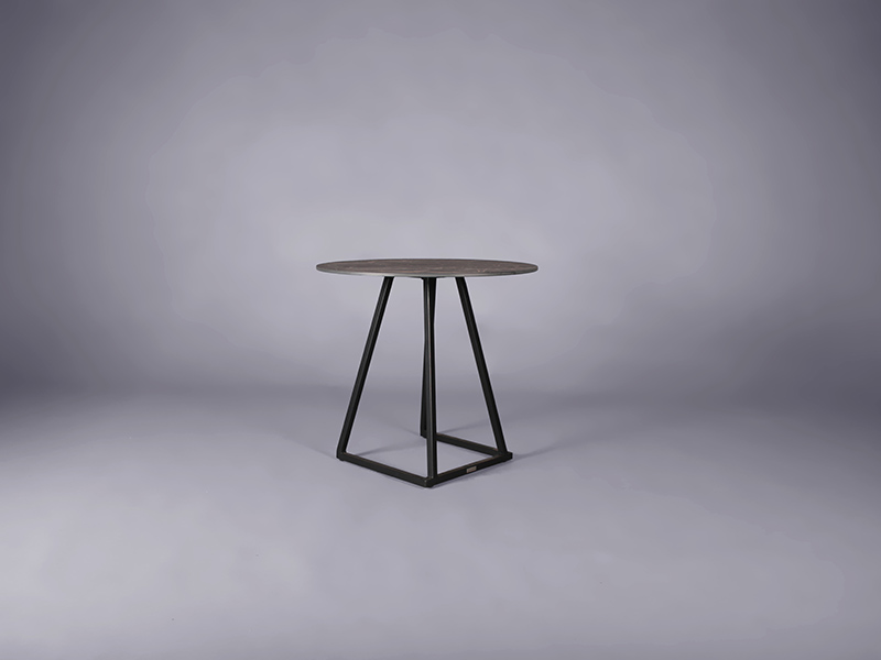 Nova bistro table black – black marble top