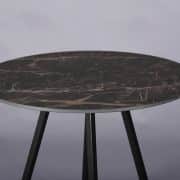 Nova bistro table black – black marble top