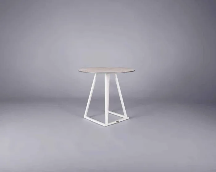 Nova bistro table white – white marble top