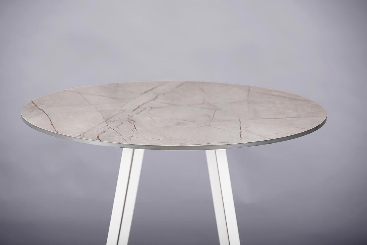 Nova bistro table white – white marble top