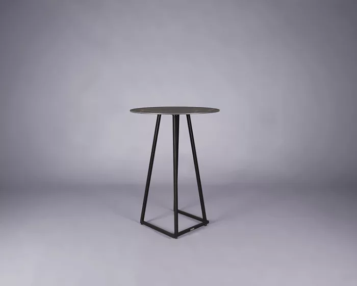 Nova poseur table black – black marble top