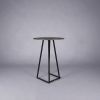 Nova poseur table black – black marble top