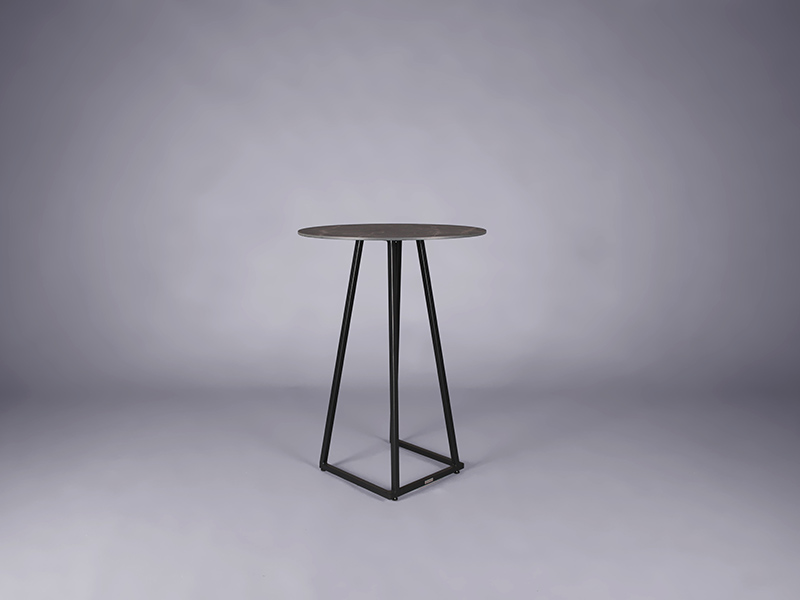 Nova poseur table black – black marble top