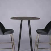Nova poseur table black – black marble top