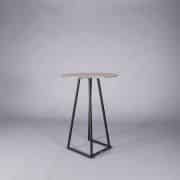 Nova poseur table black – white marble top