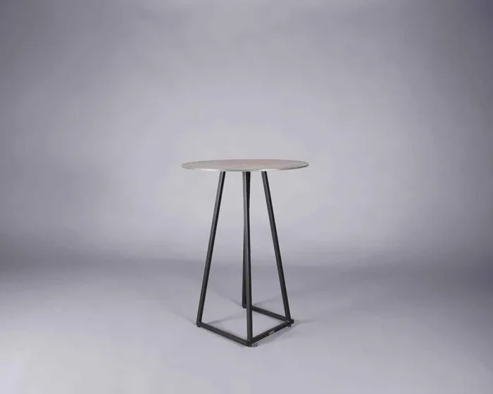 Nova poseur table black – white marble top