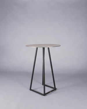 Nova poseur table black – white marble top