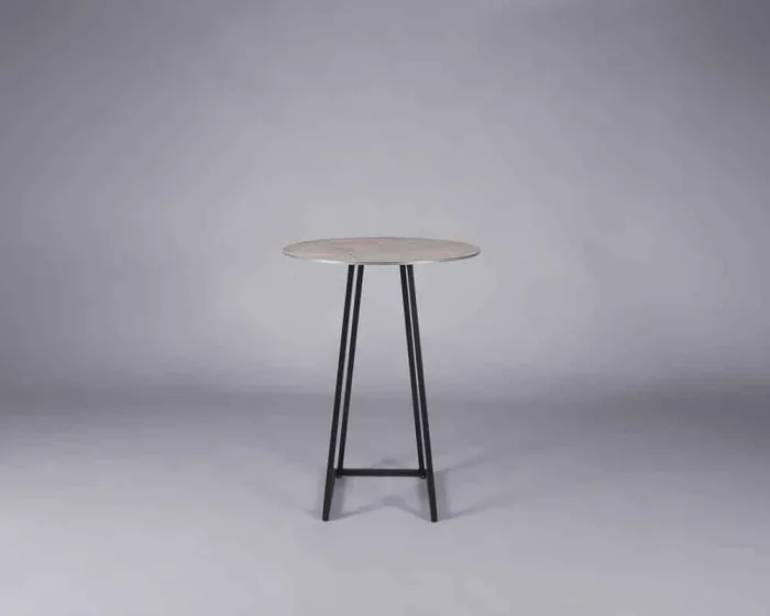 Nova poseur table black – white marble top