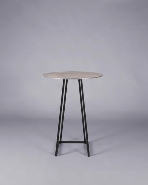 Nova poseur table black – white marble top