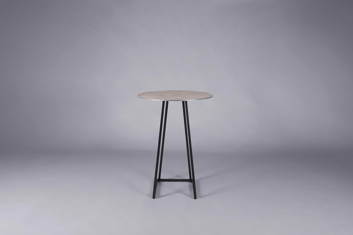 Nova poseur table black – white marble top
